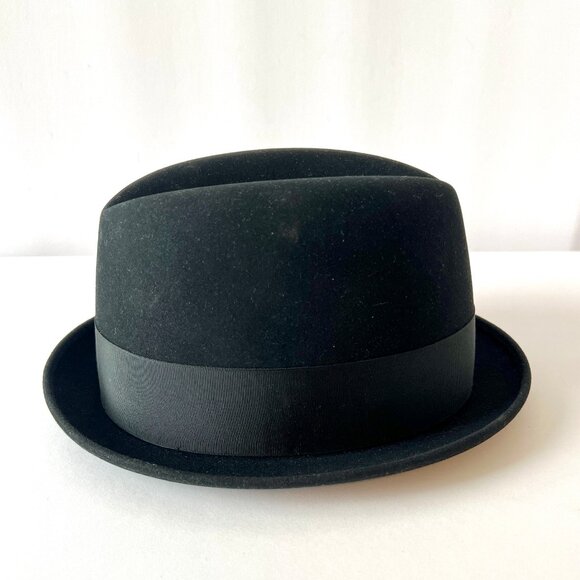 Vintage KNOX Premier Men's Fedora Black Hat with Original Box, Size 7 1/8, EUC! - Picture 5 of 16